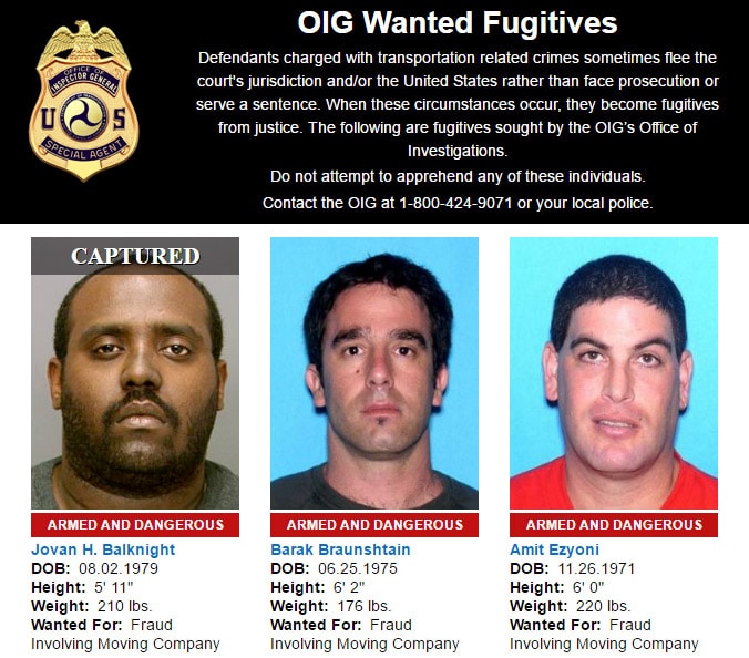 Wanted For: Fraud Involving Moving Companies